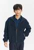 Delikatessen Virgin Wool Blend New Zipped Blouson Jacket - Navy - Thumbnail 4