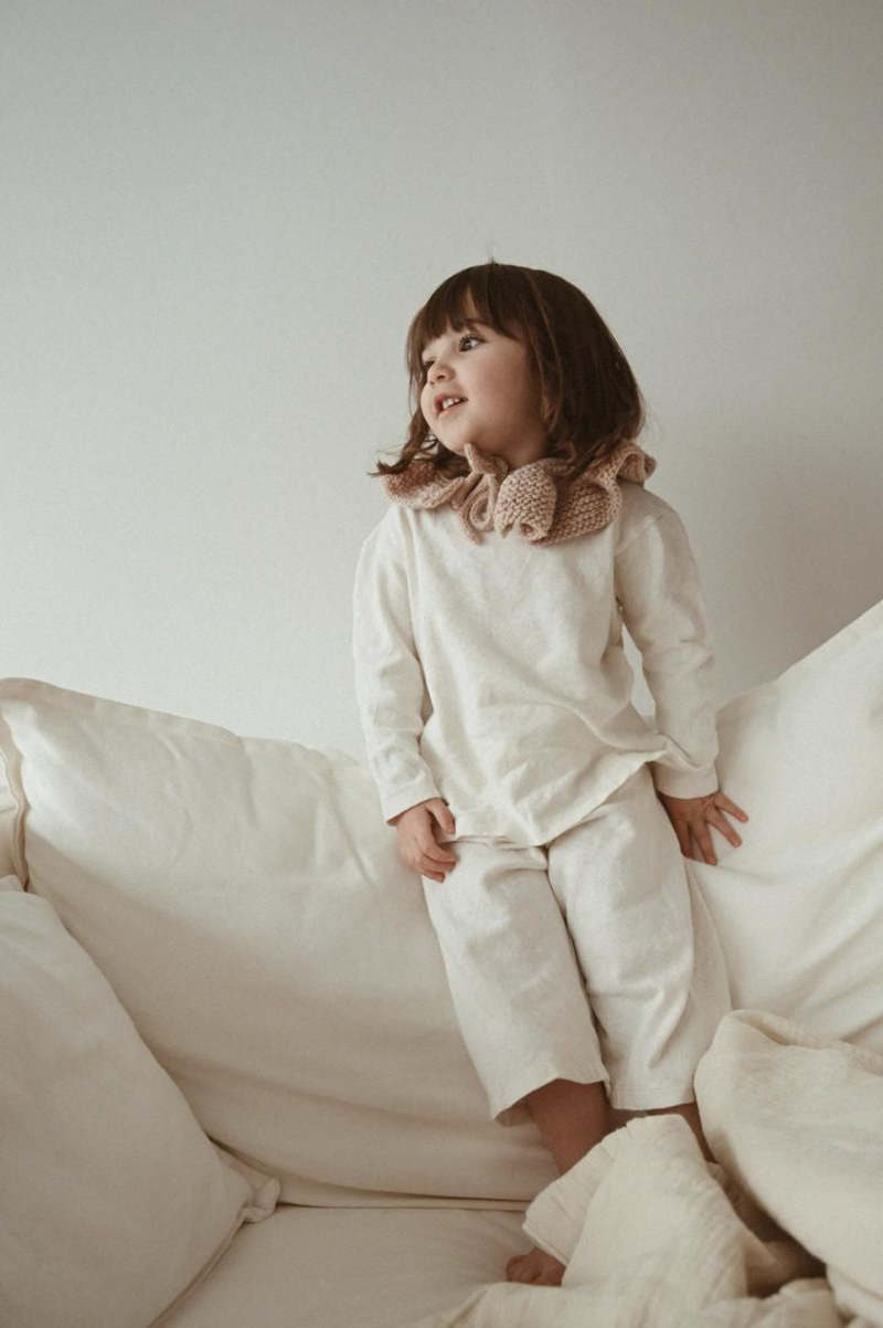 Kids cabane childrenswear hemp jersey RESORT TOP - Cream/Gray Kids cabane childrenswear hemp jersey RESORT TOP - Cream/Gray