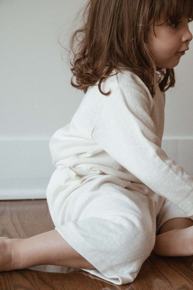 Kids cabane childrenswear hemp jersey RESORT TOP - Cream/Gray Kids cabane childrenswear hemp jersey RESORT TOP - Cream/Gray