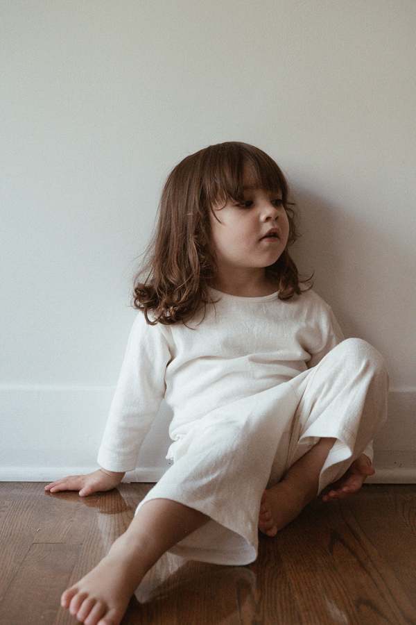 Kids cabane childrenswear hemp jersey RESORT TOP - Cream/Gray Kids cabane childrenswear hemp jersey RESORT TOP - Cream/Gray