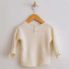 Kids Pequeno Tocon Baby Jersey Tender Bat Wing Sweater - Natural Cream - Thumbnail 2
