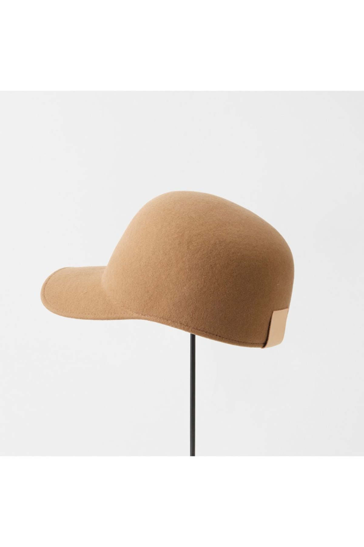 MATURE HA Merino Wool Felt Cap Dark Camel Garmentory
