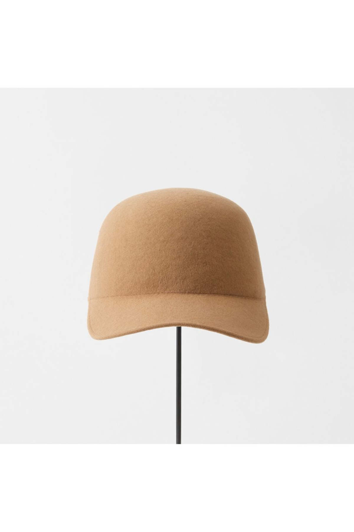 MATURE HA Merino Wool Felt Cap Dark Camel Garmentory