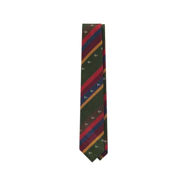 DRAKES Stripe D Flag Motif Tie - Multi