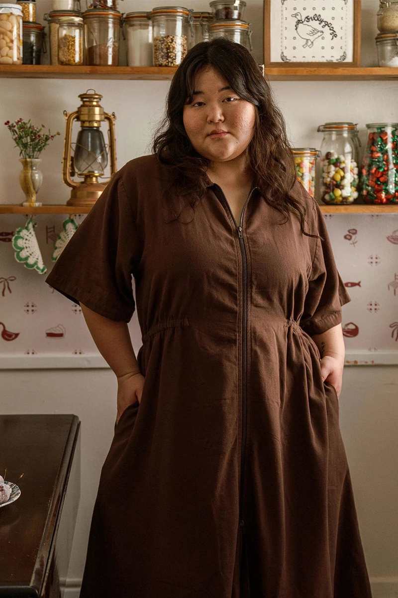 Noble Long Utility Dress Chocolate Garmentory