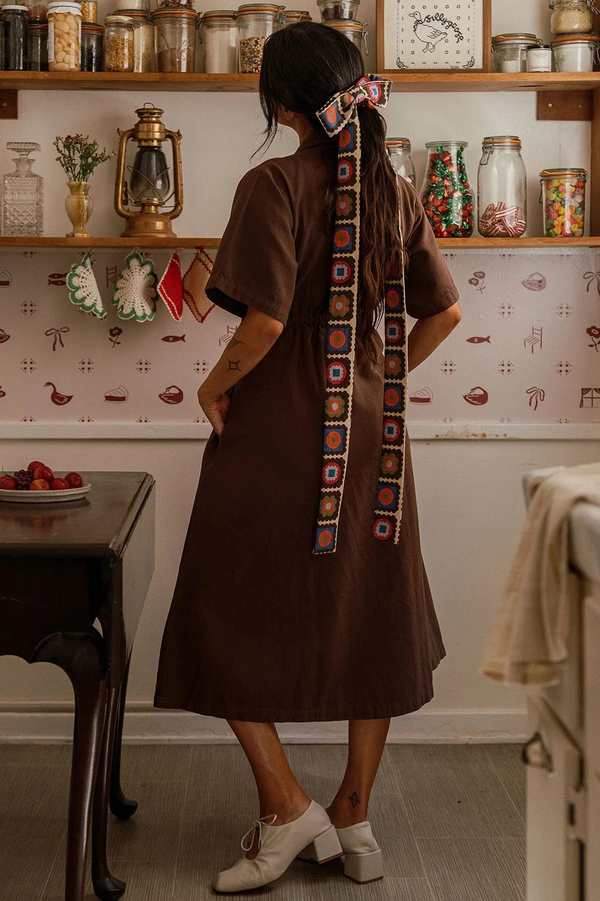 Noble Long Utility Dress - Chocolate | Garmentory