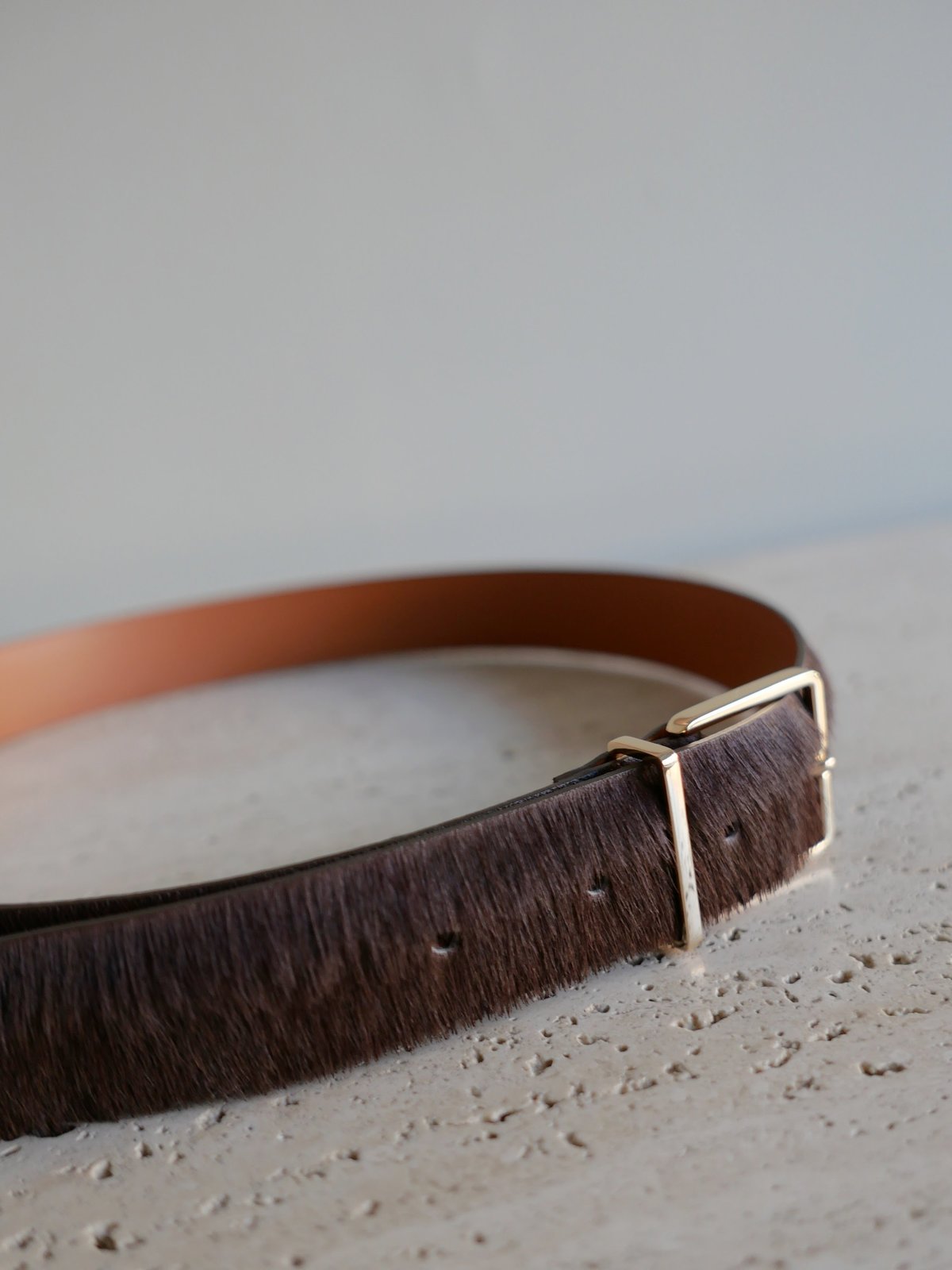 NWOT MAISON BOINET Calf Hair Wide Belt Maison Boinet Calf Hair Waist Belt - Red Belts, Accessories  main image 2