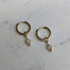 Stephanie Ellis Diamond Charm Hoops - Thumbnail 1