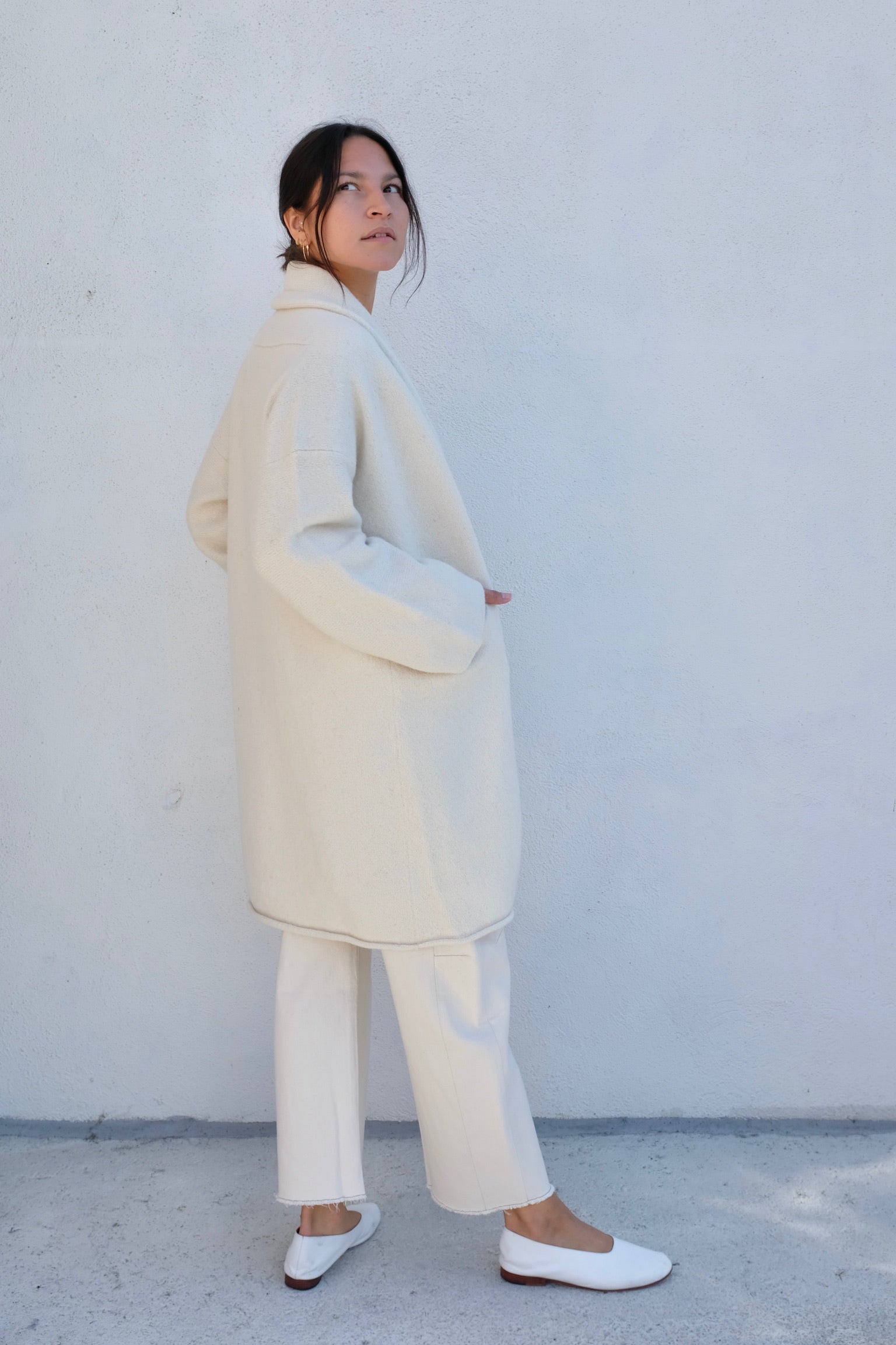 Lauren Manoogian Taper Coat - Raw White | Garmentory