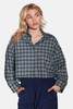 The Tile Club Chateau Plaid Crop Shirt - Thumbnail 1