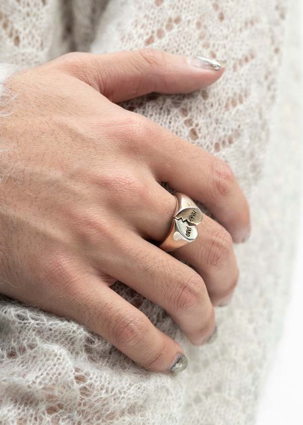 Magliano 925 SILVER MINI BROKEN HEART RING | Garmentory