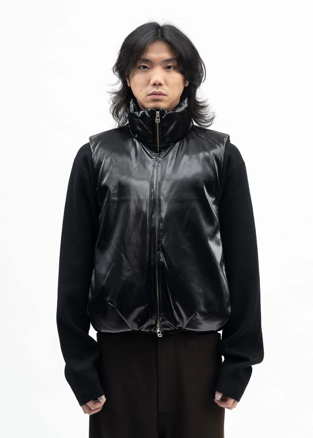 Omar Afridi Foamed Vest - Black | Garmentory