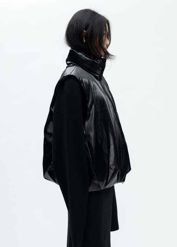 Omar Afridi Foamed Vest - Black | Garmentory