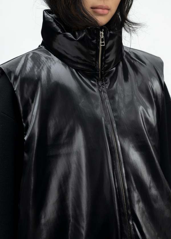 Omar Afridi Foamed Vest - Black | Garmentory