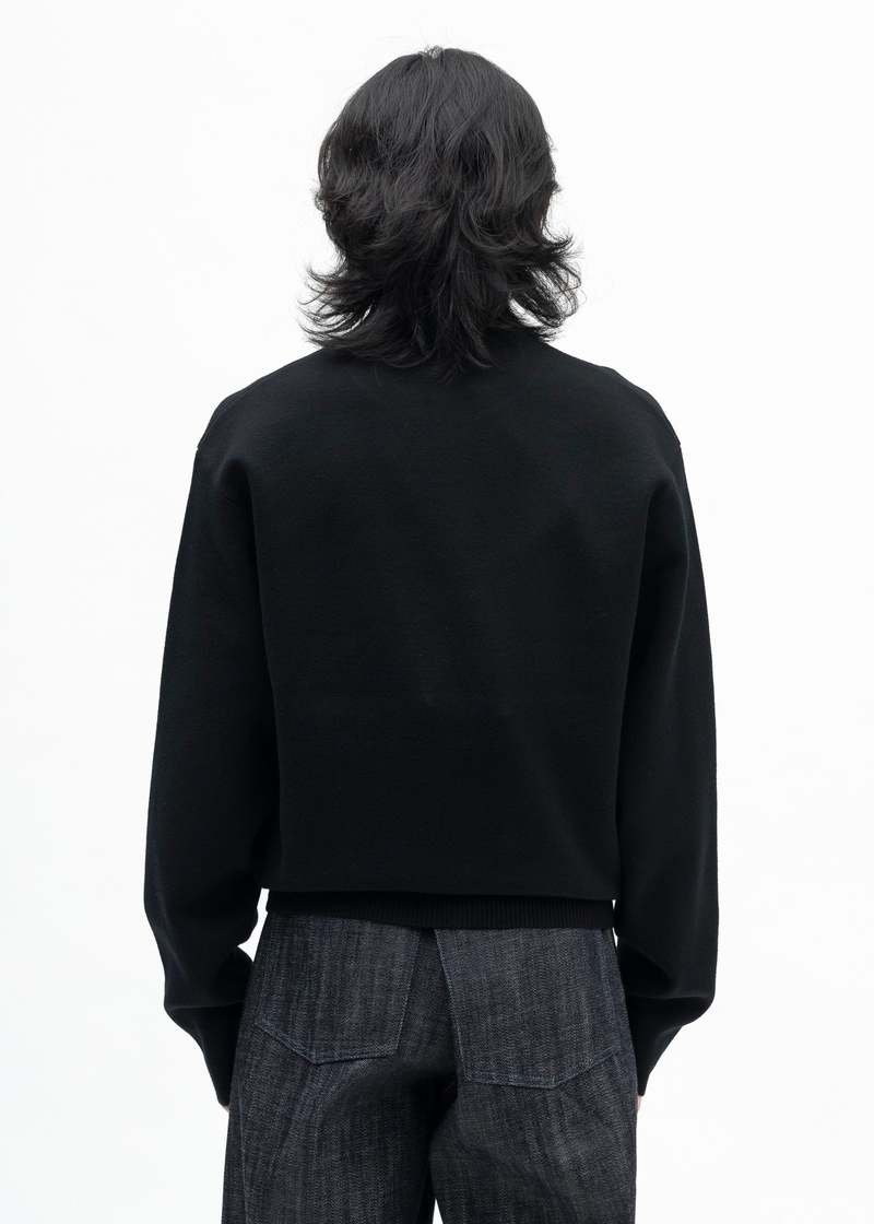 Omar Afridi Knitted Crewneck Jumper - Black | Garmentory