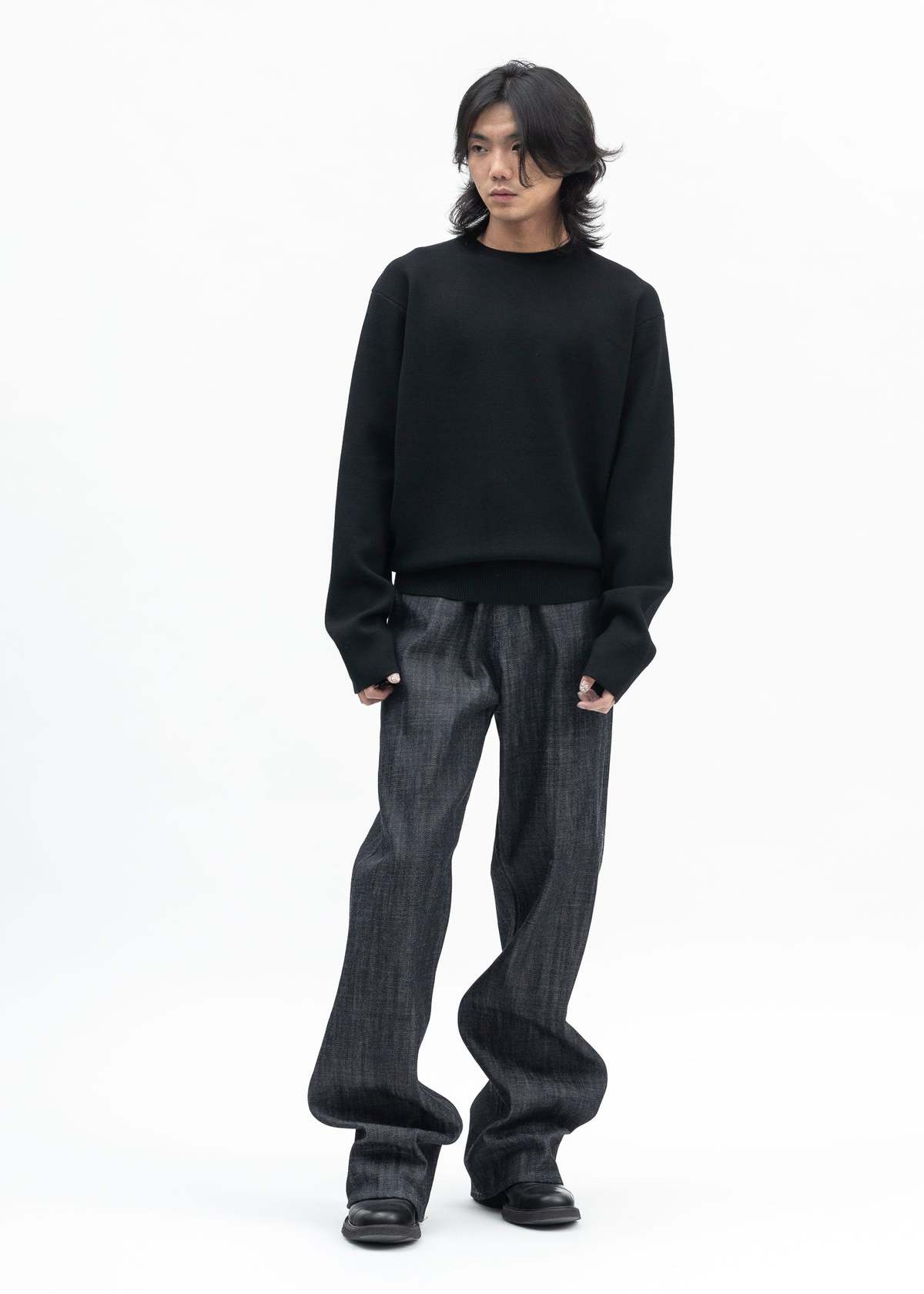 トップス omar afridi KNITTED DRIVERS JUMPER 48 オマールアフリディ Omar Afridi Knitted Drivers Jumper