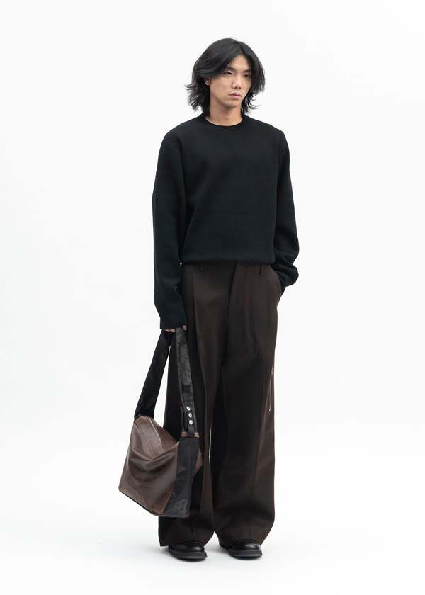 Omar Afridi Knitted Crewneck Jumper - Black | Garmentory
