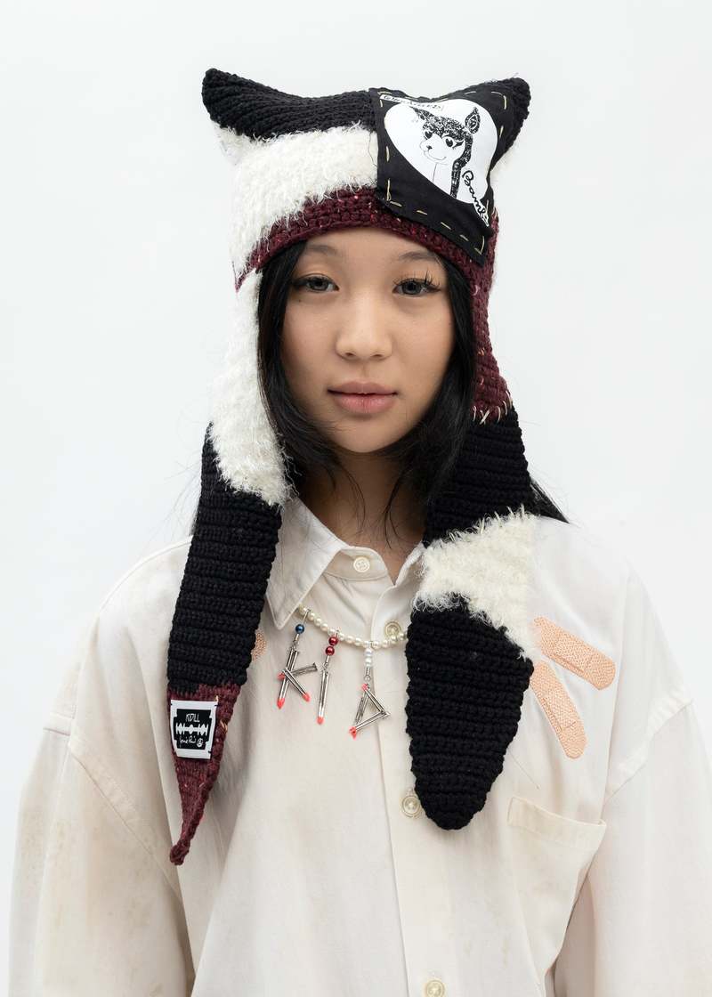 帽子 KIDILL WHO KILLED BAMBI HAND KNIT BEANIE Kidill WHO KILLED BAMBI HAND KNIT BEANIE - Multi | Garmentory