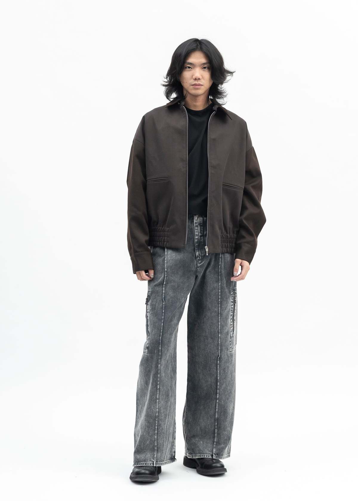 Omar Afridi Dyed Denim Octet 2d Cargo Trousers - Grey