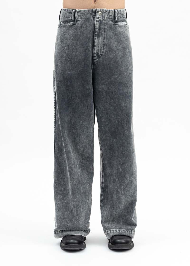 Omar Afridi Dyed Denim Trotti Baggy Trousers - Grey | Garmentory