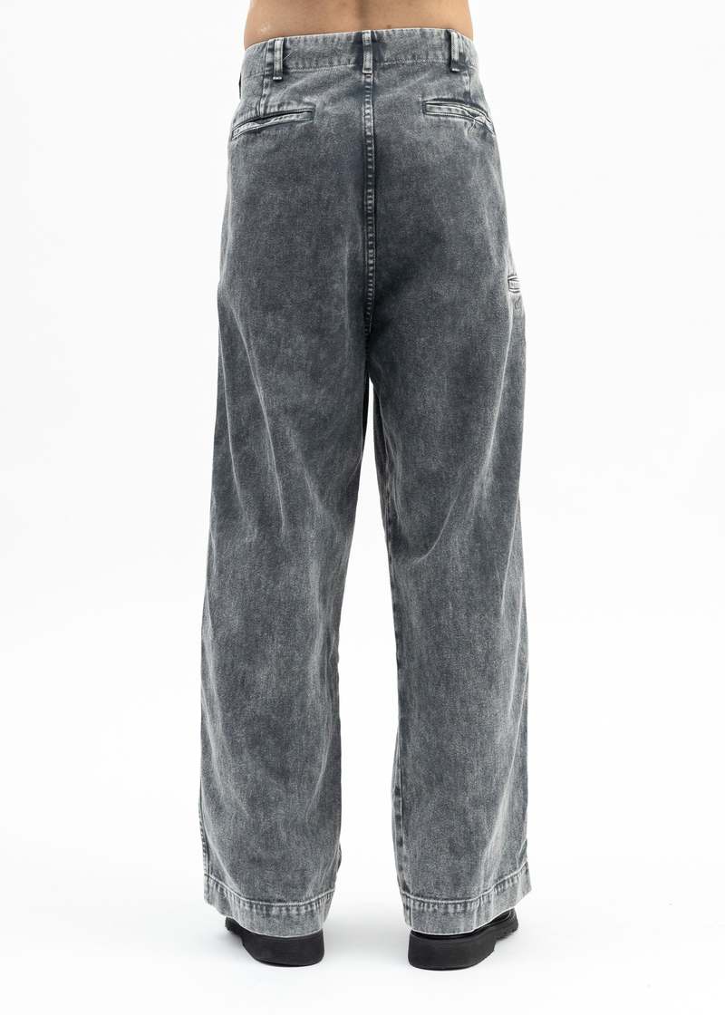 Omar Afridi Dyed Denim Trotti Baggy Trousers - Grey | Garmentory Omar Afridi Dyed Denim Trotti Baggy Trousers - Grey | Garmentory