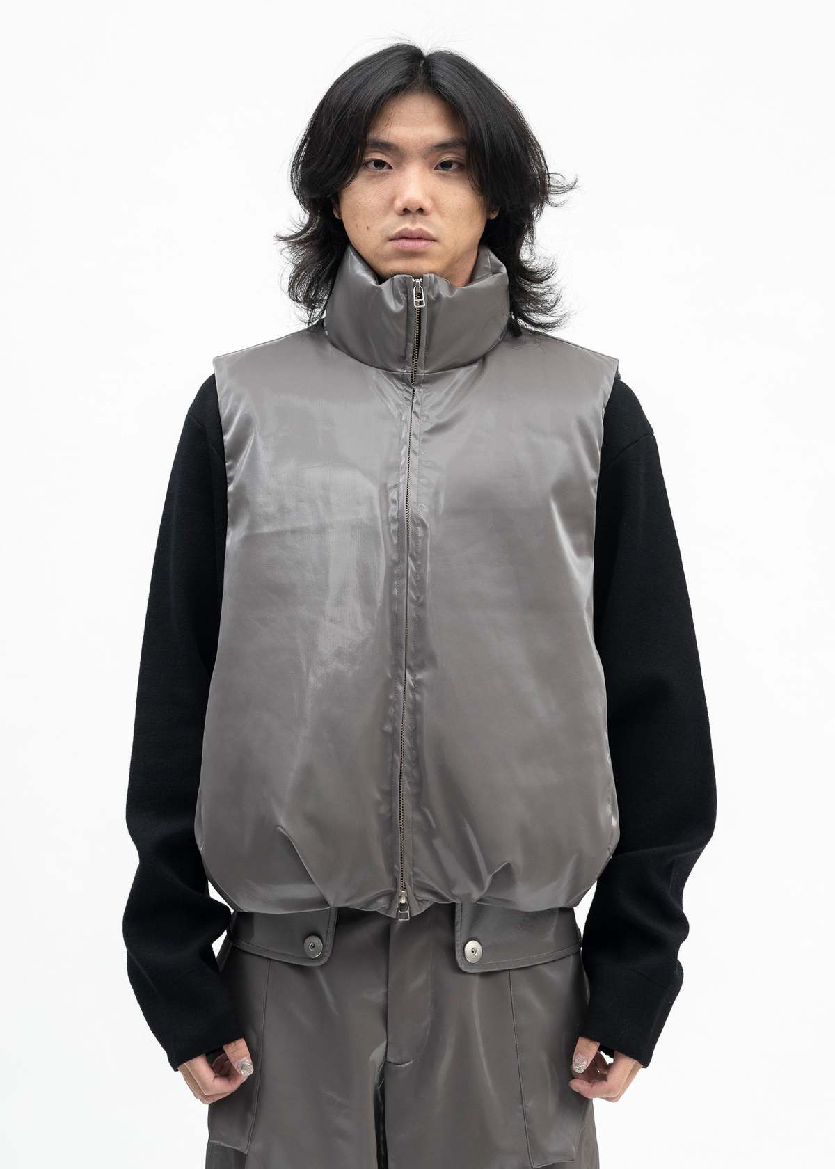 新品Omar Afridi 24AW Foamed Vest ベストグレー Omar Afridi Foamed Vest - Grey | Garmentory