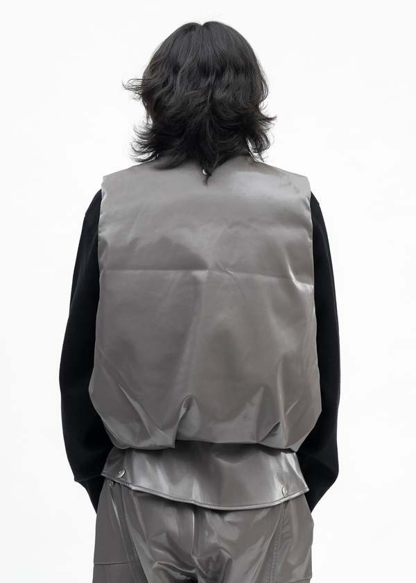 Omar Afridi Foamed Vest - Grey | Garmentory