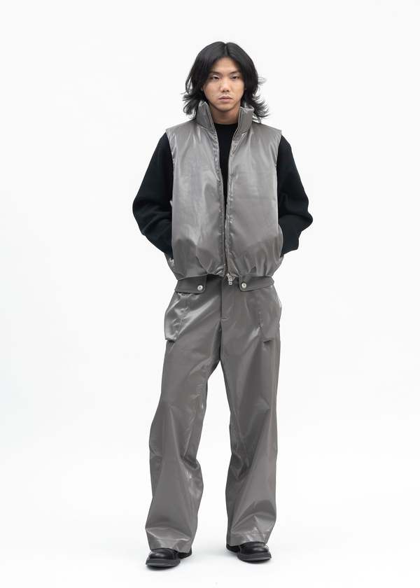 Omar Afridi Foamed Vest - Grey | Garmentory