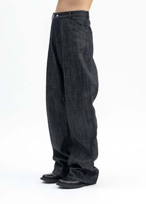 Omar Afridi INDIGO RAW DENIM 5 PKT TROUSERS - Indigo | Garmentory