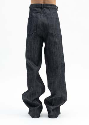 Omar Afridi INDIGO RAW DENIM 5 PKT TROUSERS - Indigo | Garmentory