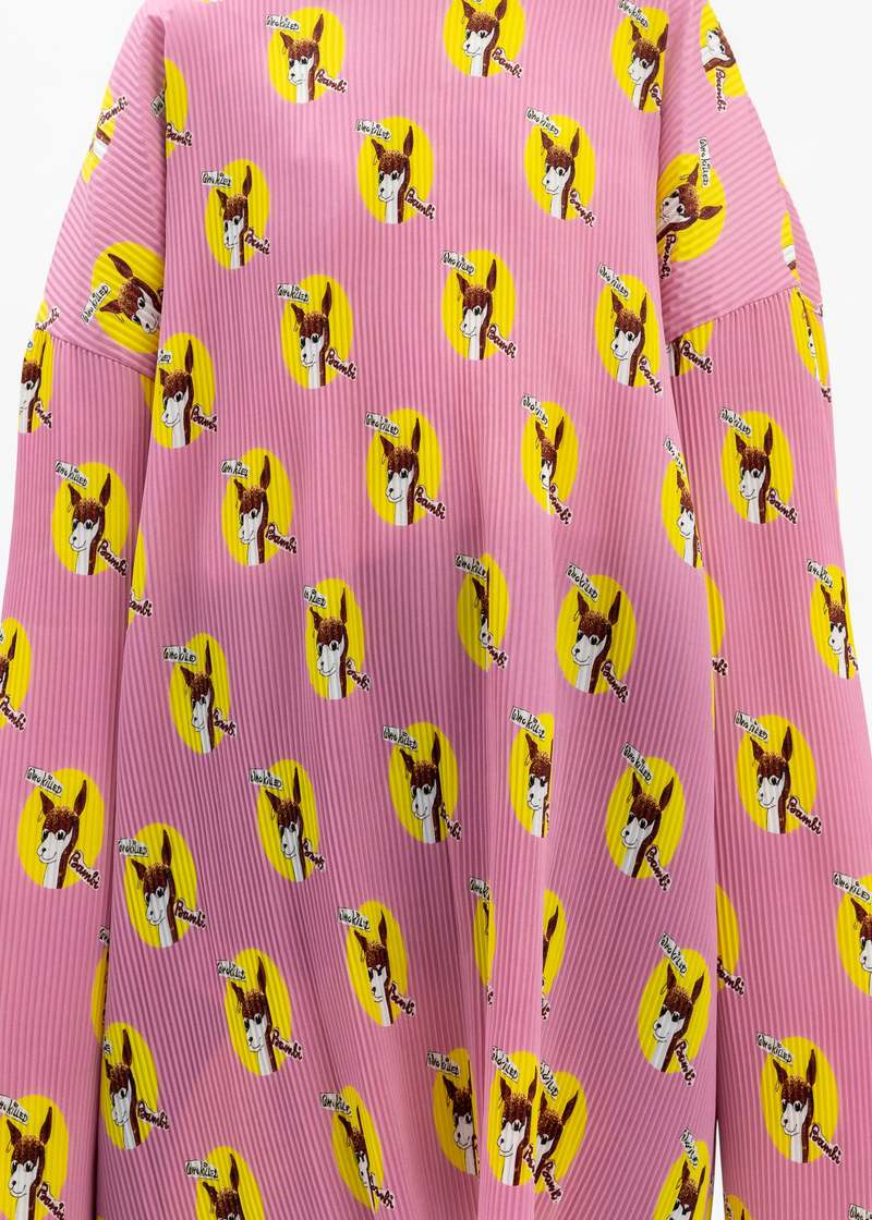 Kidill Who Killed Bambi Hi-neck Pleated Pullover - Pink Kidill Who Killed Bambi Hi-neck Pleated Pullover - Pink
