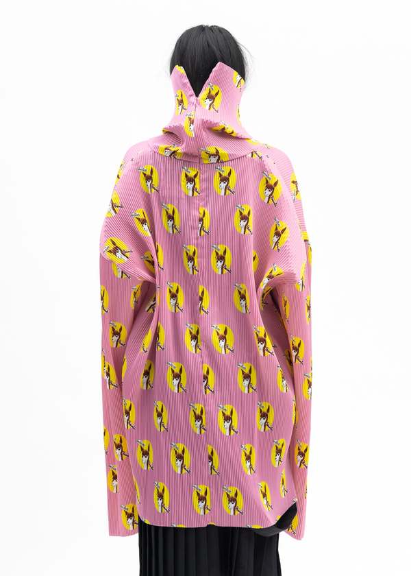 Kidill Who Killed Bambi Hi-neck Pleated Pullover - Pink Kidill Who Killed Bambi Hi-neck Pleated Pullover - Pink