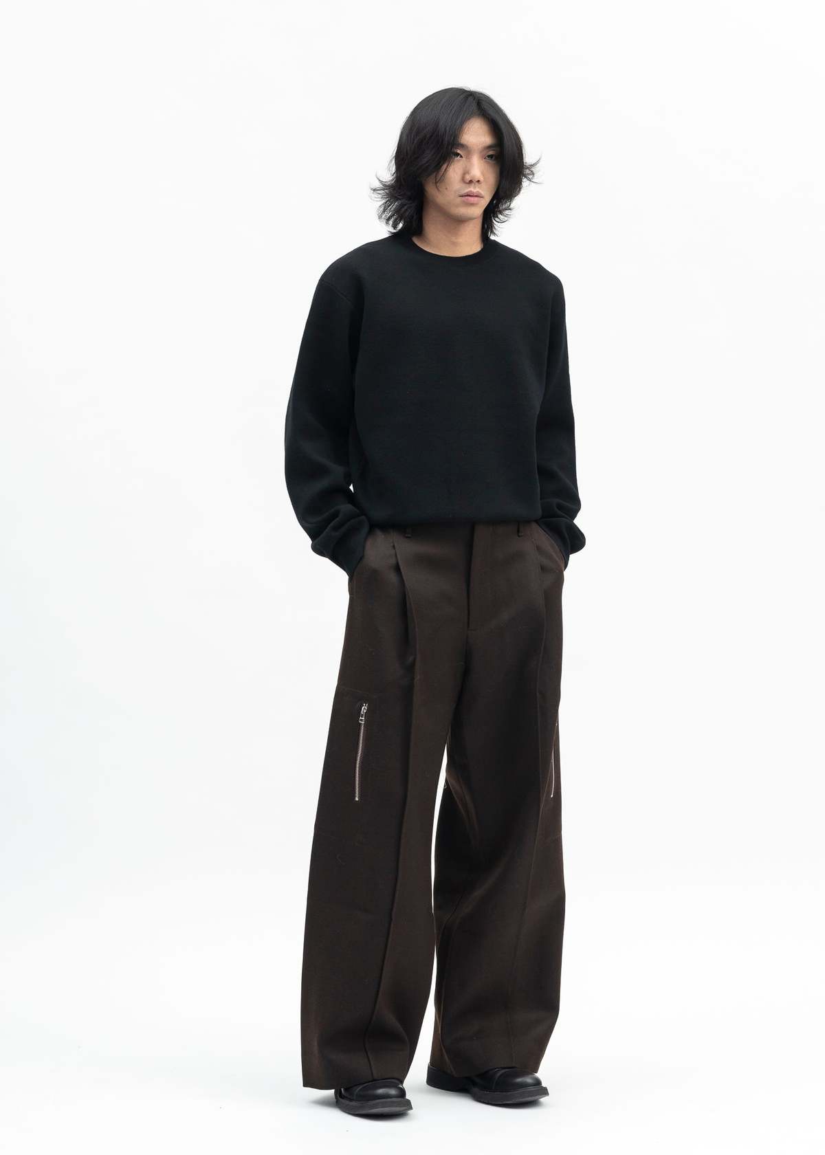 Omar Afridi TOBACCO HEAVY TUXEDO OCTET 2D CARGO TROUSERS - Tabacco 