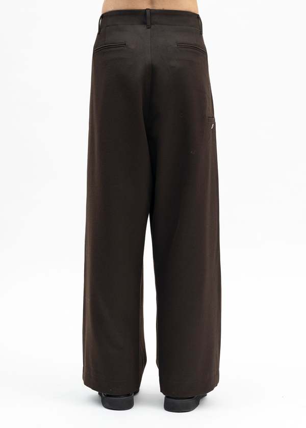 Omar Afridi TOBACCO HEAVY TUXEDO TROTTI BAGGY TROUSERS - Tabacco