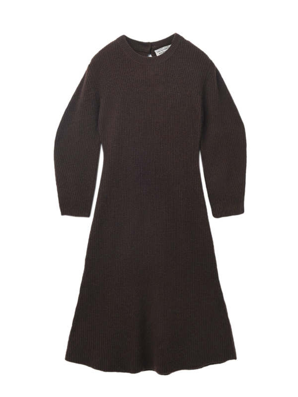 knee length dresses for ladies cashmere a-line bateau neck dress (darkspice) main image 1