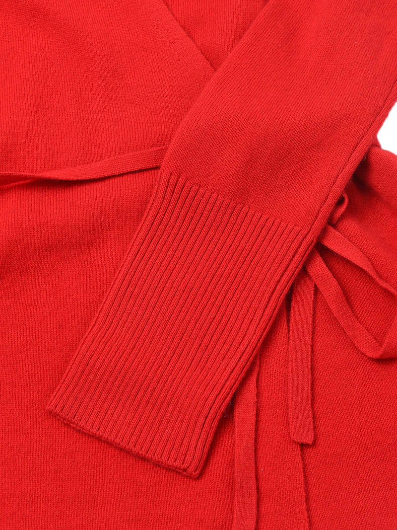 PURECASHMERE NYC Wrap Cardigan - Lipstick Red