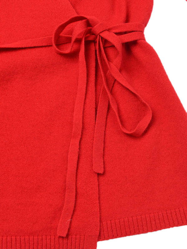 PURECASHMERE NYC Wrap Cardigan - Lipstick Red