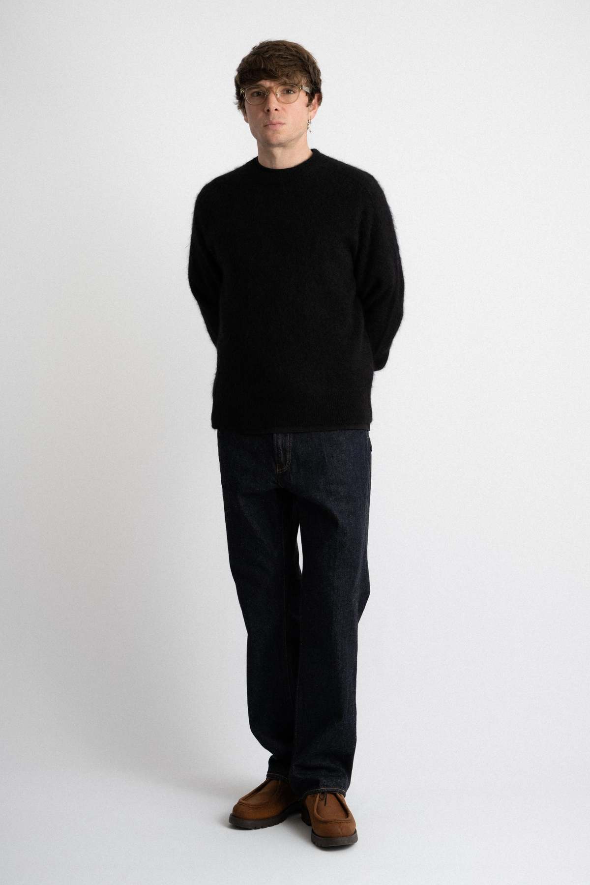KAPTAIN SUNSHINE Royal Alpaca Knit Pullover - Black - Image 3 of 7
