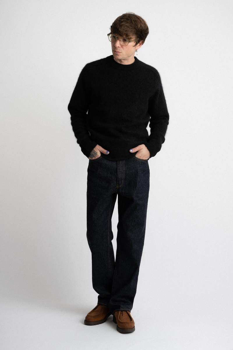 KAPTAIN SUNSHINE Royal Alpaca Knit Pullover - Black