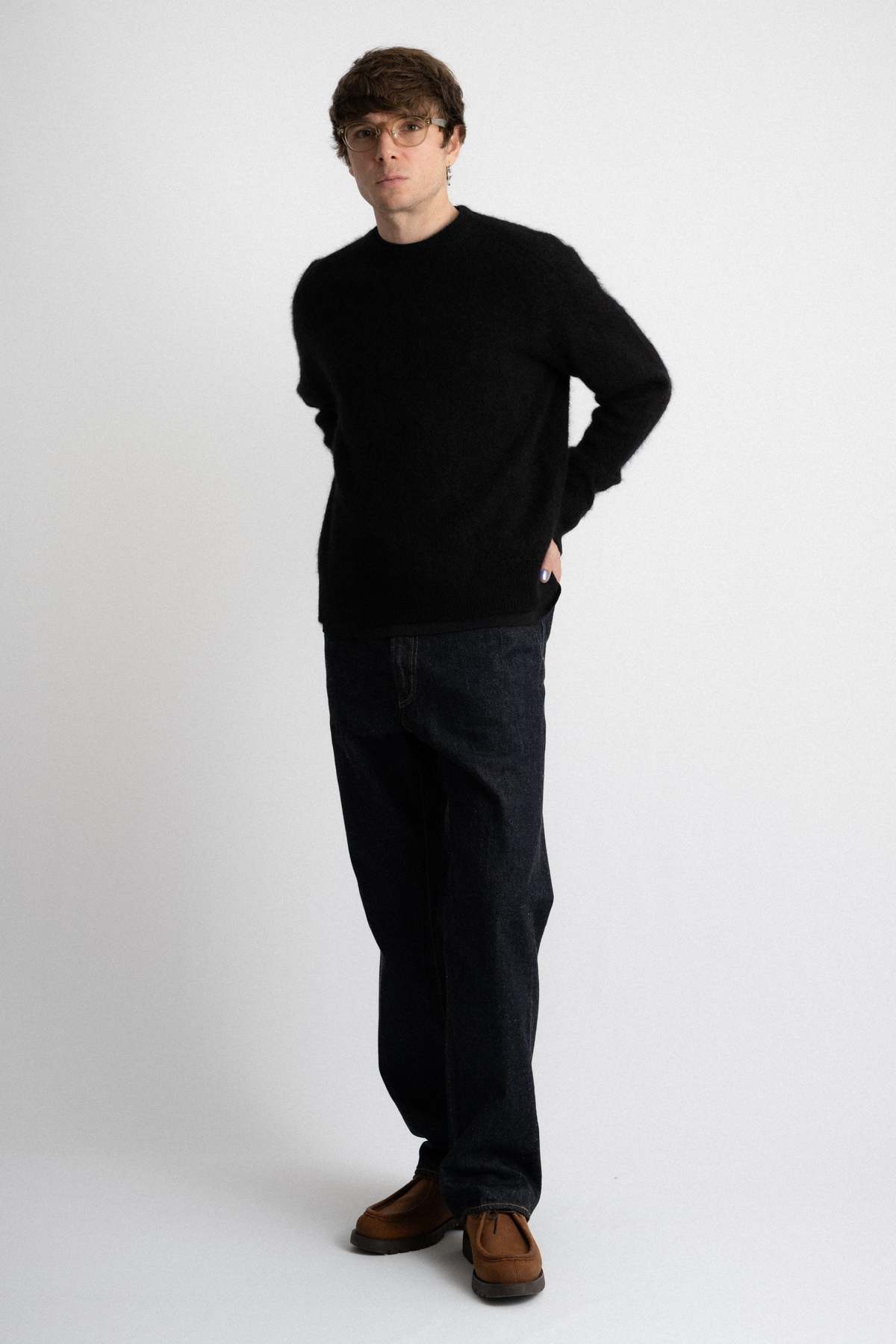 KAPTAIN SUNSHINE Royal Alpaca Knit Pullover - Black - Image 5 of 7