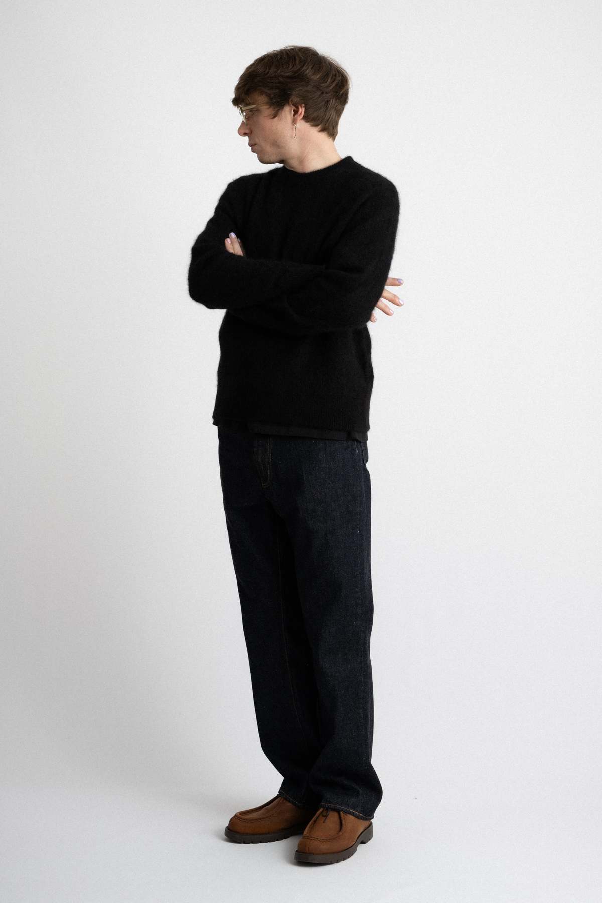 KAPTAIN SUNSHINE Royal Alpaca Knit Pullover - Black - Image 6 of 7