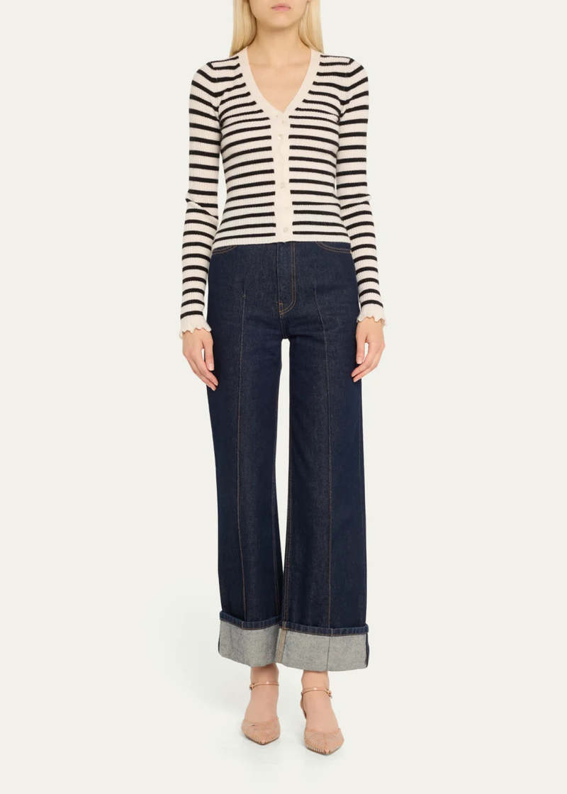 Ulla Johnson Aeris Cardigan - Noir Stripe Ulla Johnson Aeris Cardigan - Noir Stripe