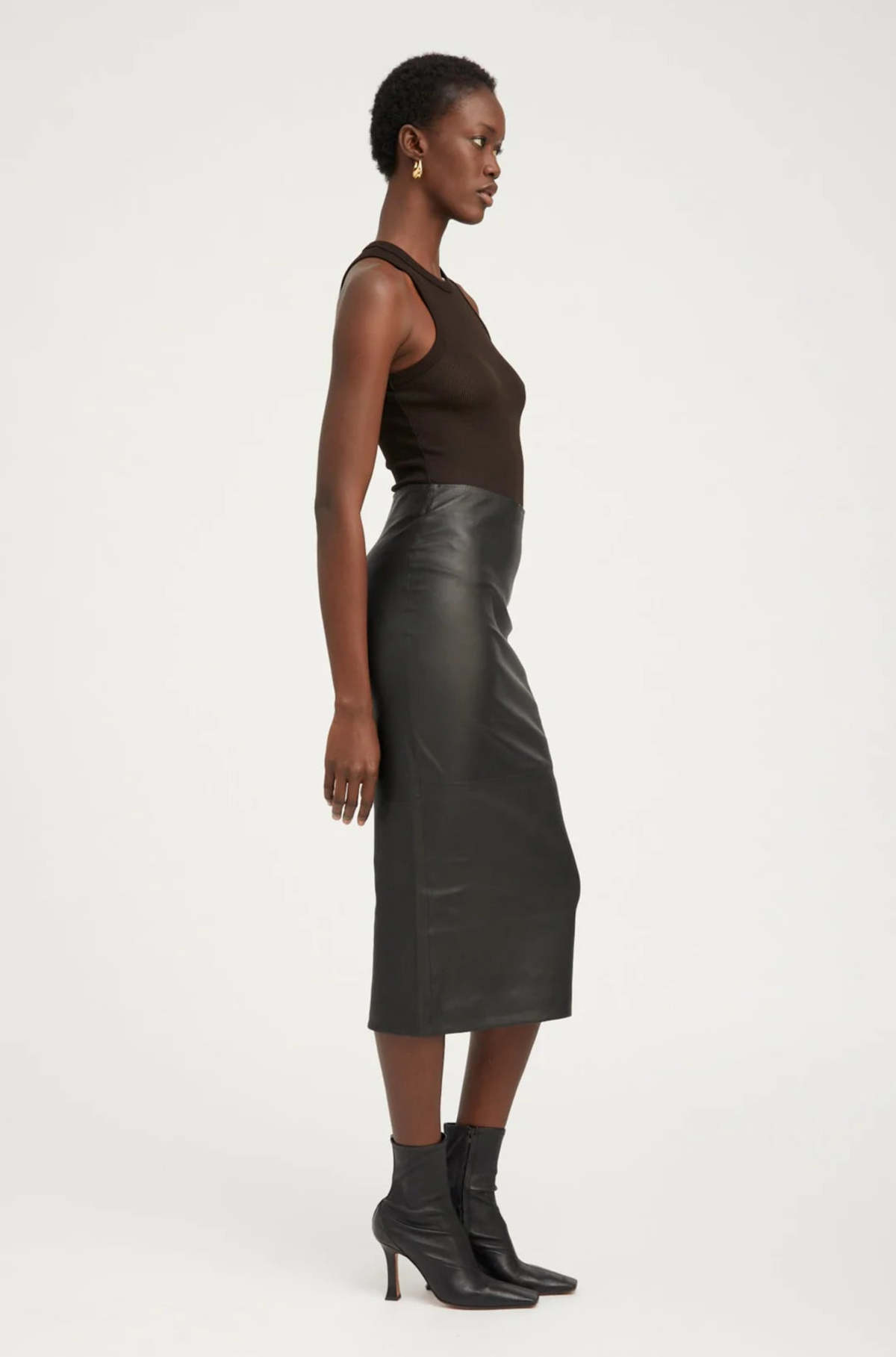 SPRWMN Leather Tube Skirt - Black | Garmentory