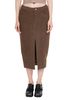 Oude Waag Felt Midi Skirt - Umber - Thumbnail 1