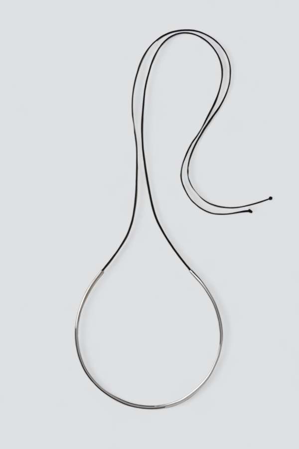 Annika Inez Tube Collar w/ String - Silver