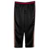 Sundazed Satin Weave Acatate Embroidered Grosgrain Stripe Joggers - Black - Thumbnail 1