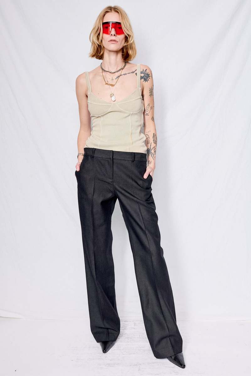 Our Legacy Draping Black Canvas Hip Trouser - Black | Garmentory