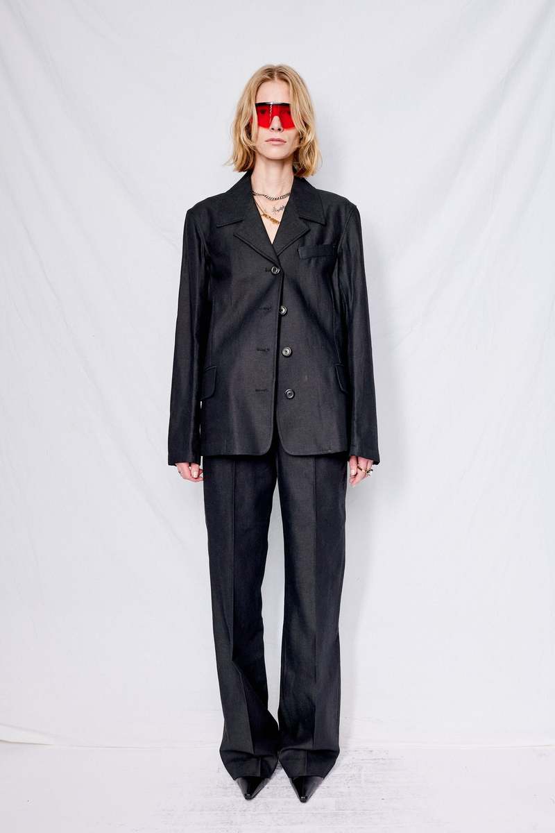 Our Legacy Draping Canvas Sweep Blazer - Black | Garmentory
