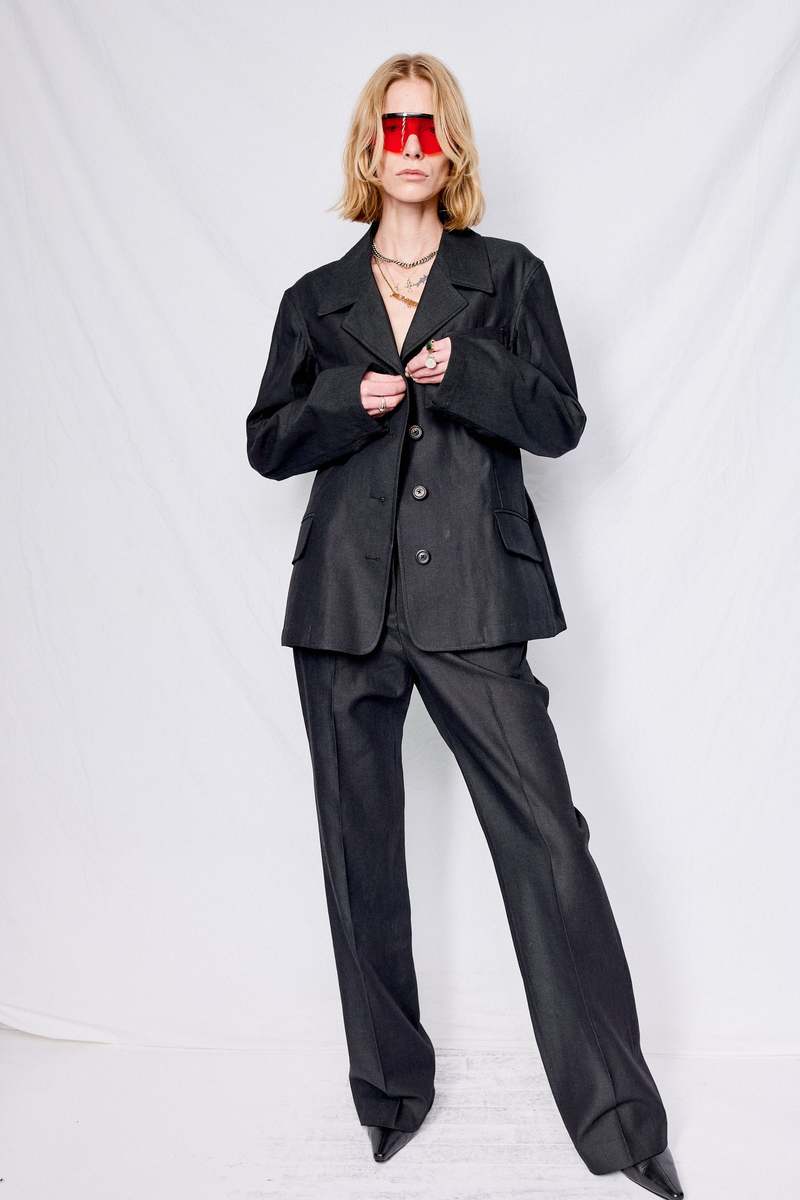 Our Legacy Draping Canvas Sweep Blazer - Black | Garmentory