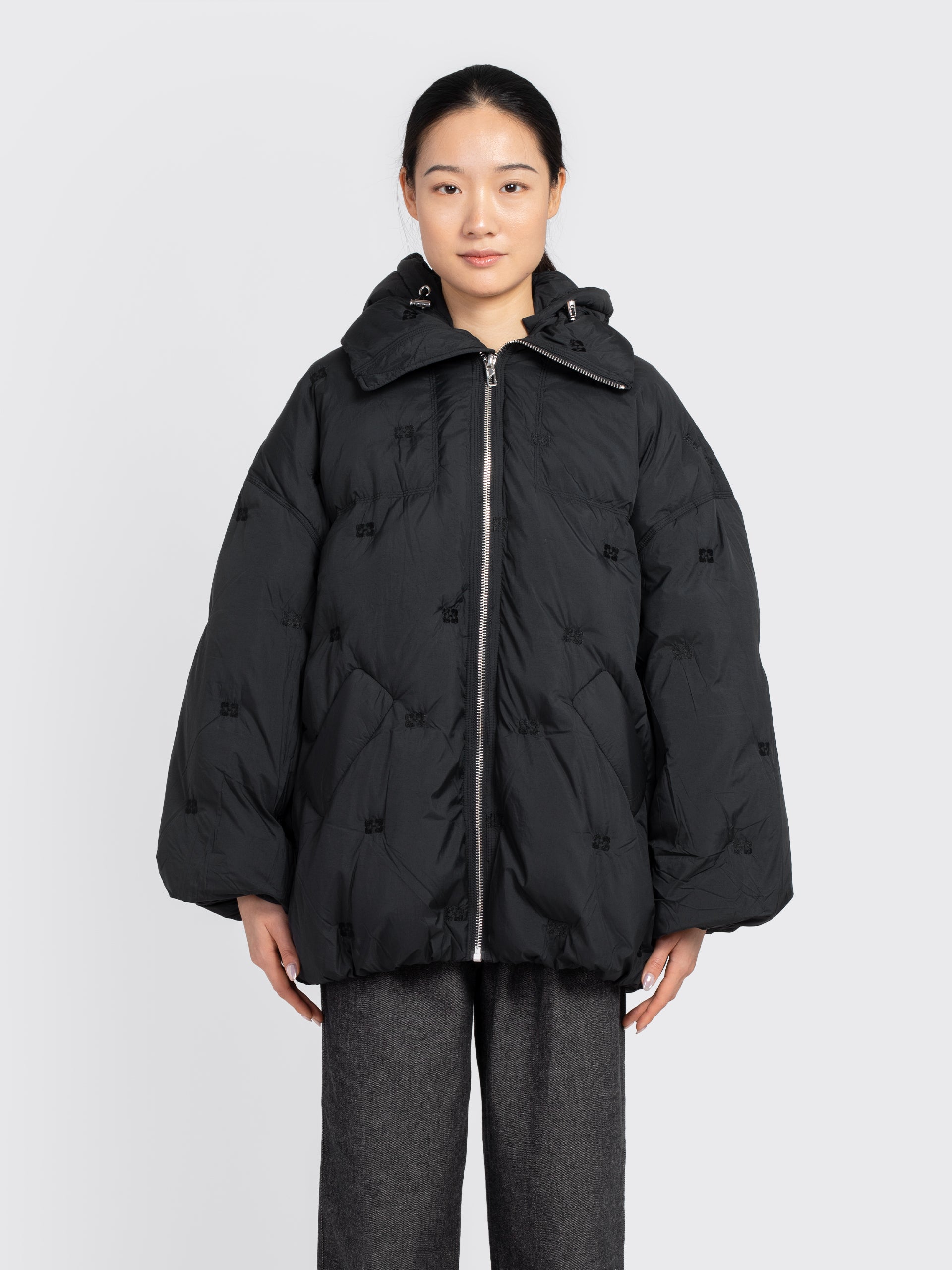 Ganni Nylon Tech Puffer Midi Jacket | Garmentory